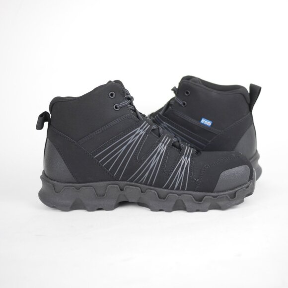 TIMBERLAND Pro Men's 8.5 - Black leather anti fatigue composite toe ankle boots - Picture 8 of 12